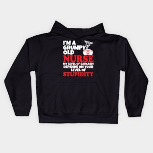 I'm a grumpy old nurse Kids Hoodie